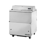 True TMC-34-S-DS-HC - Mobile Milk Cooler, (8) crate, dual sided flip-up lids, stainless exterior